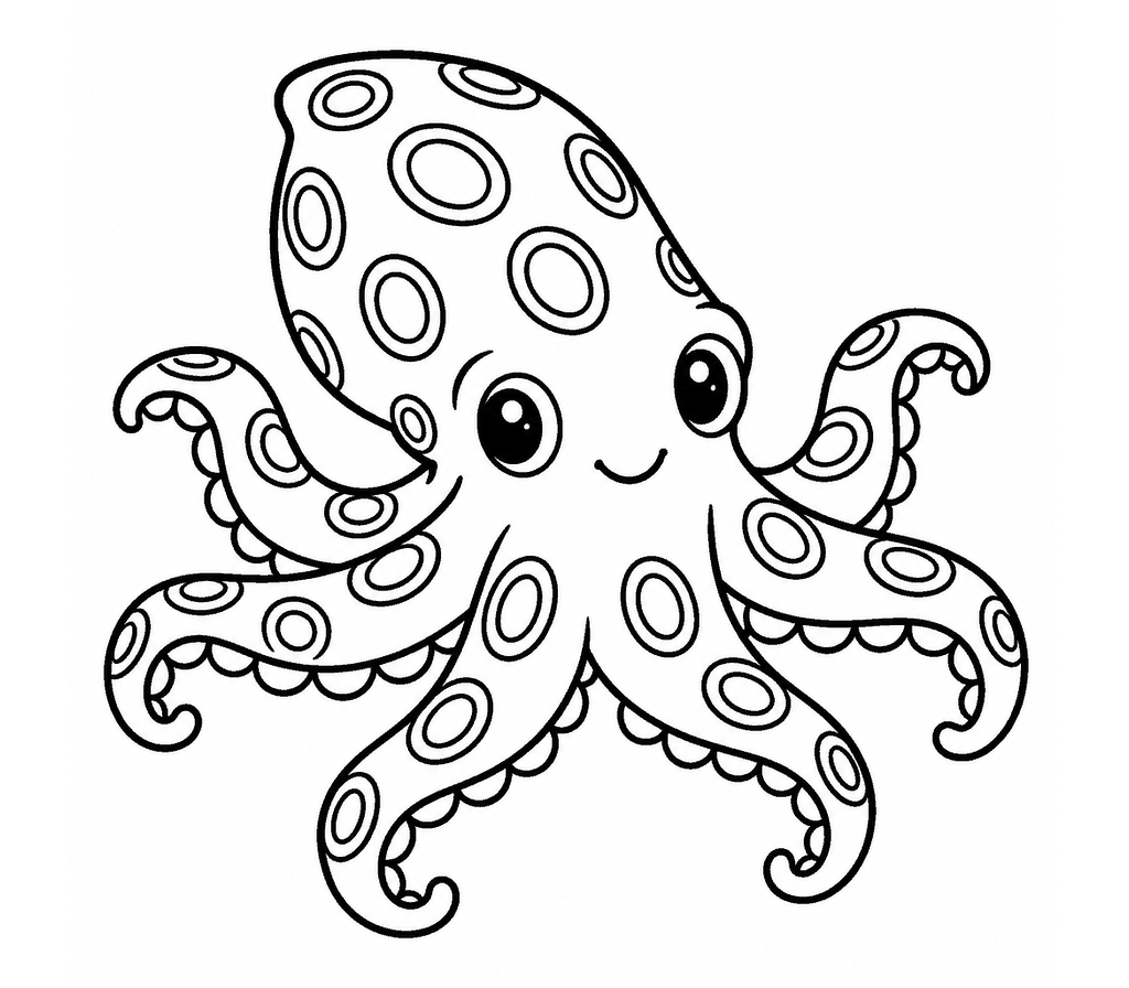 Blue-ringed Octopus coloring page