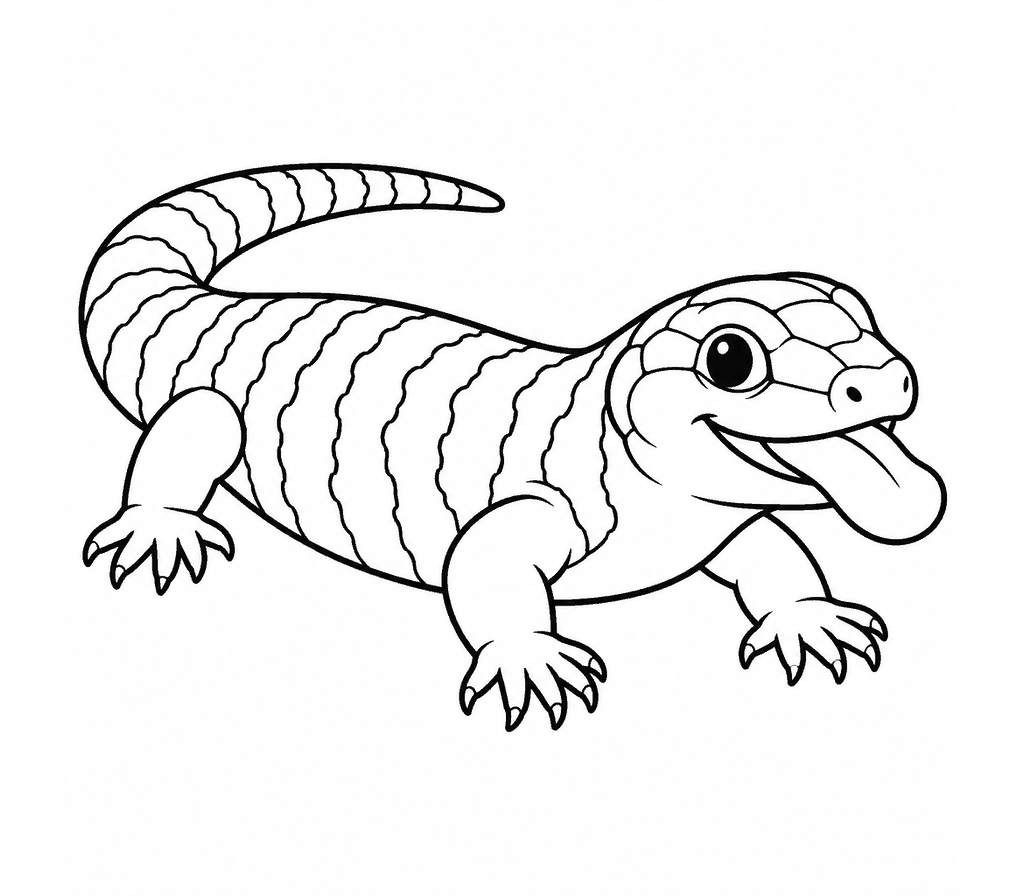 Blue-tongued Skink coloring page