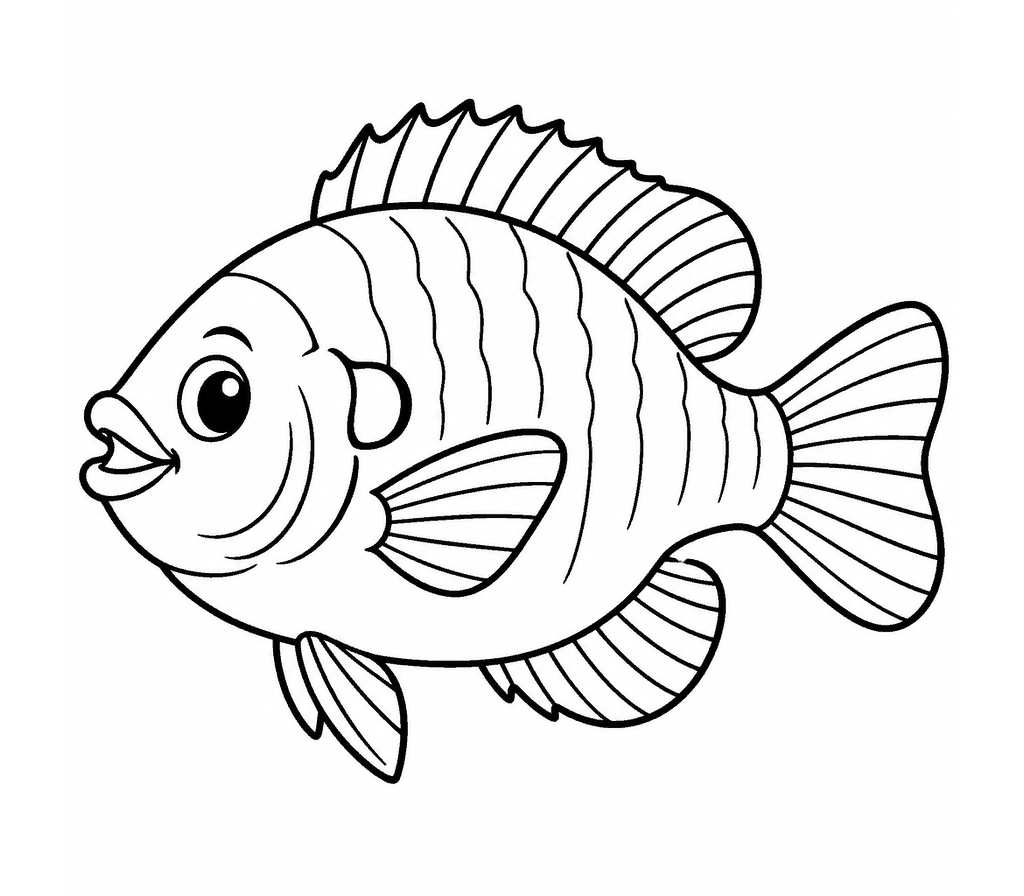 Bluegill coloring page