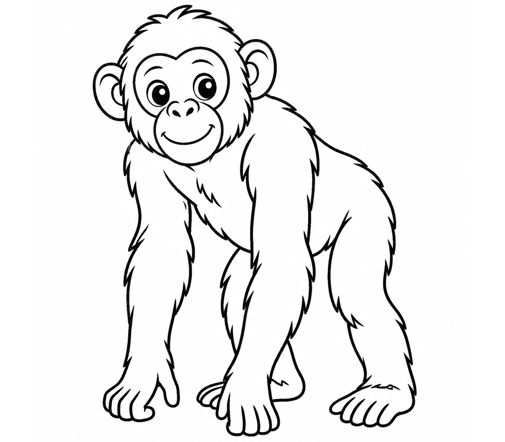 Bonobo coloring page