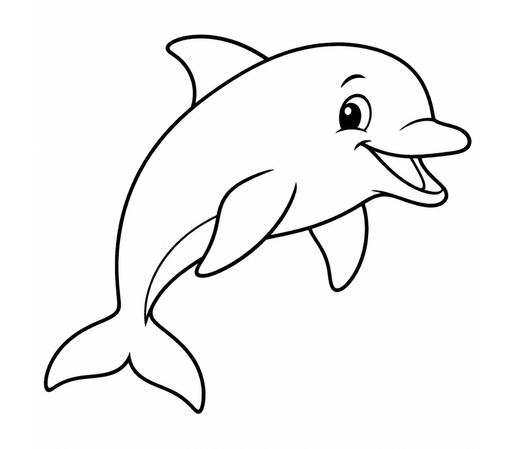 Bottlenose Dolphin coloring page
