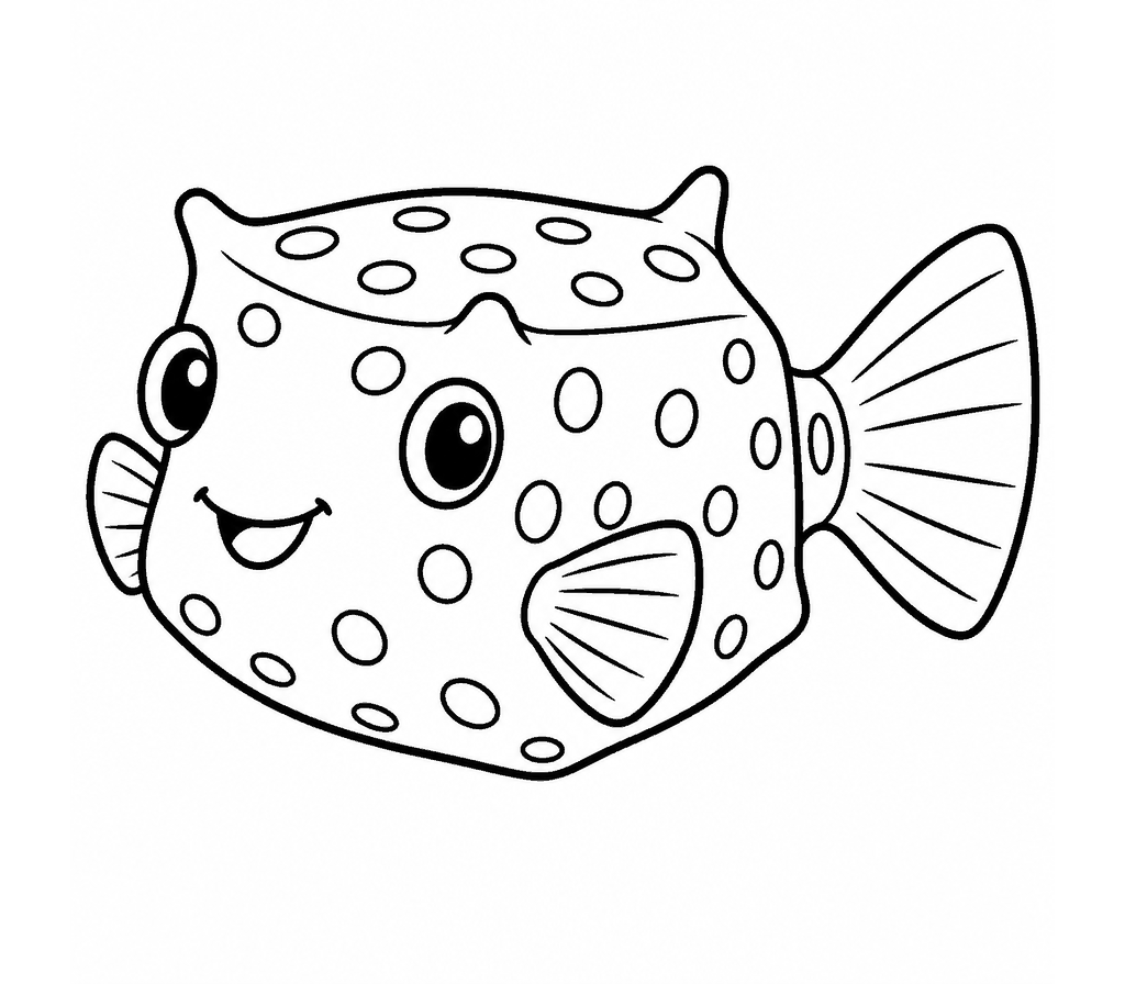 Boxfish coloring page