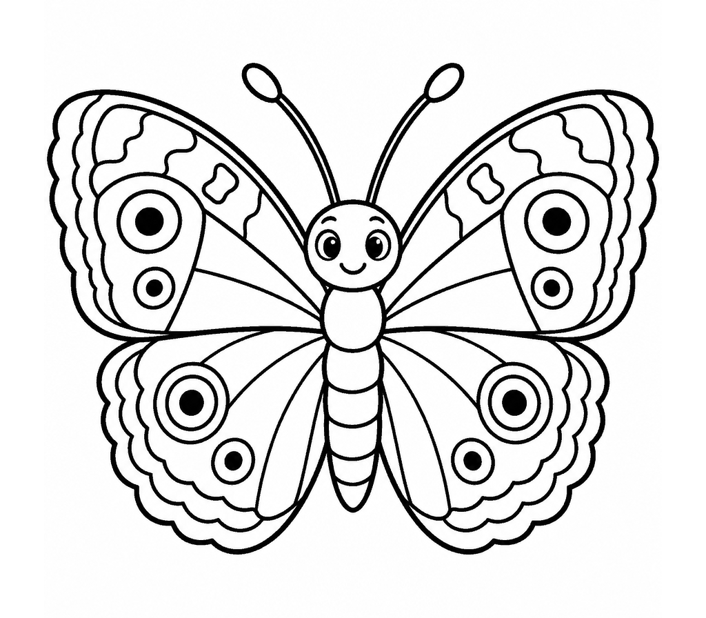 Buckeye Butterfly coloring page