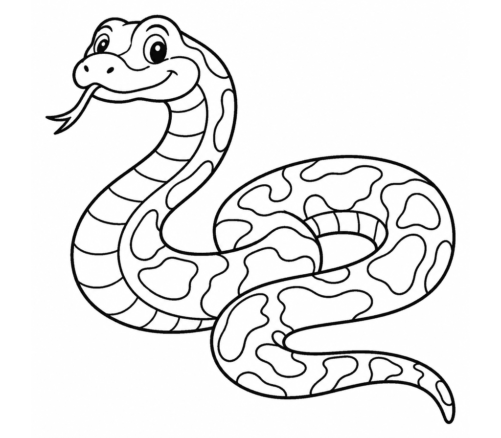 Burmese Python coloring page
