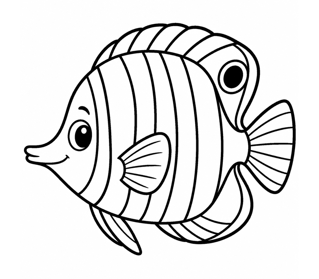 Butterflyfish coloring page