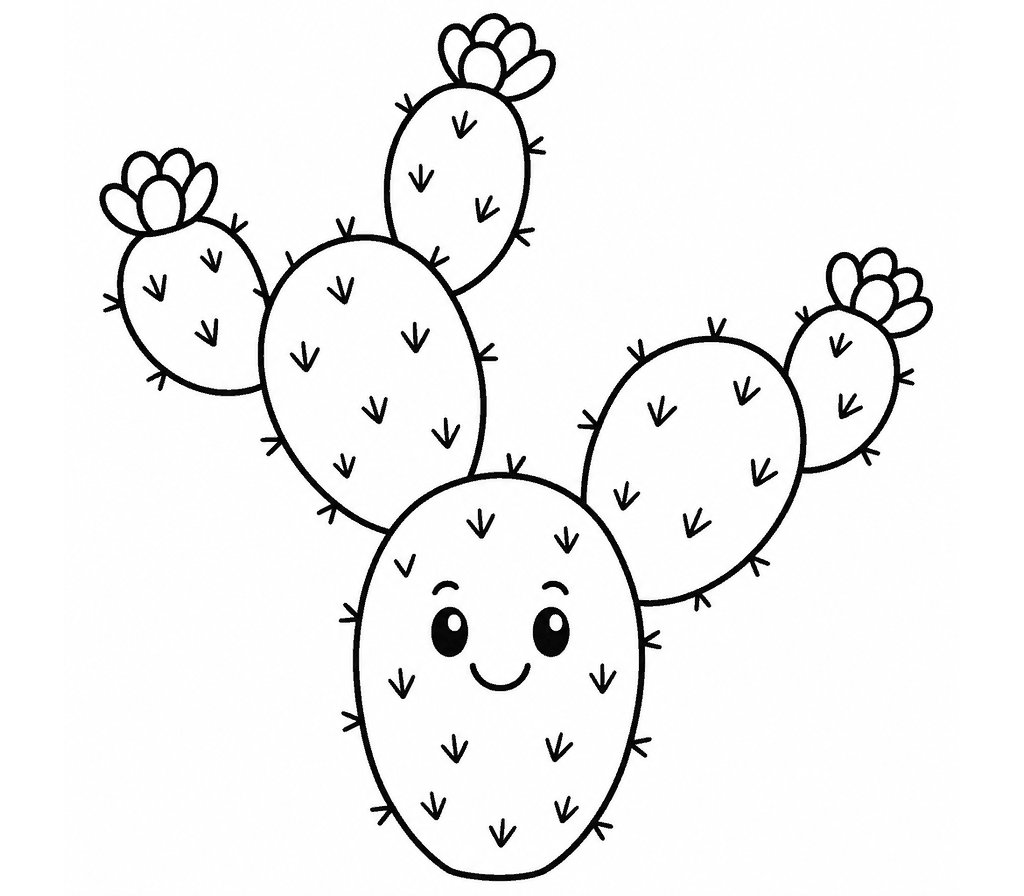 Cactus (Prickly Pear) coloring page