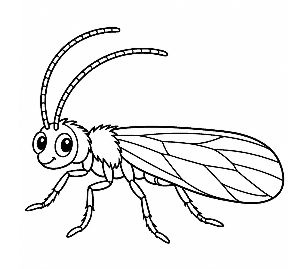 Caddisfly coloring page