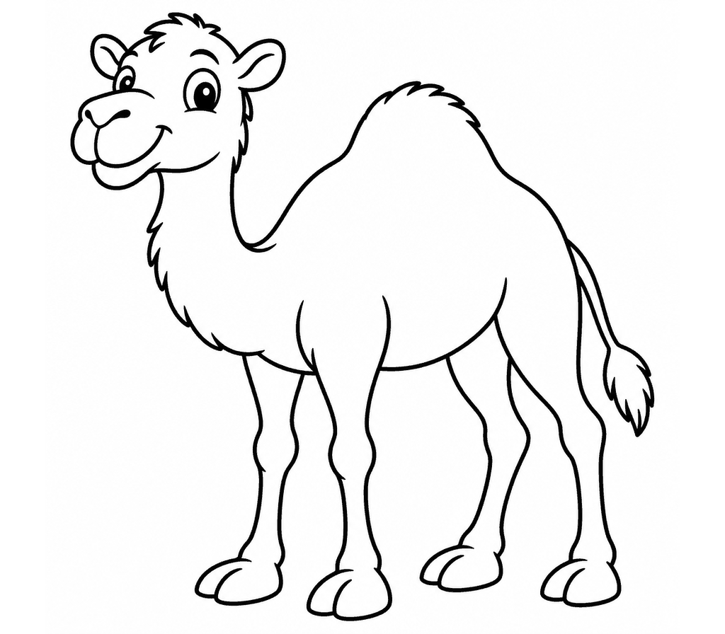 Camel coloring page