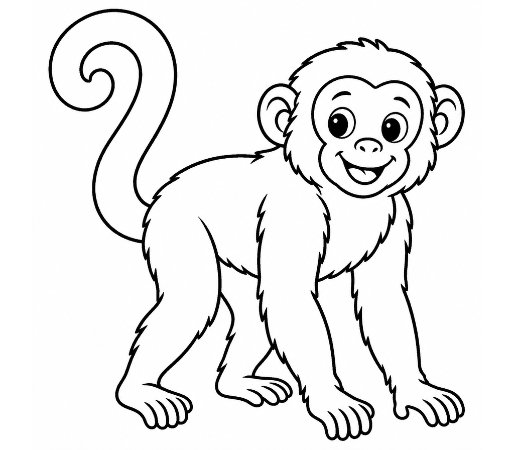 Capuchin Monkey coloring page