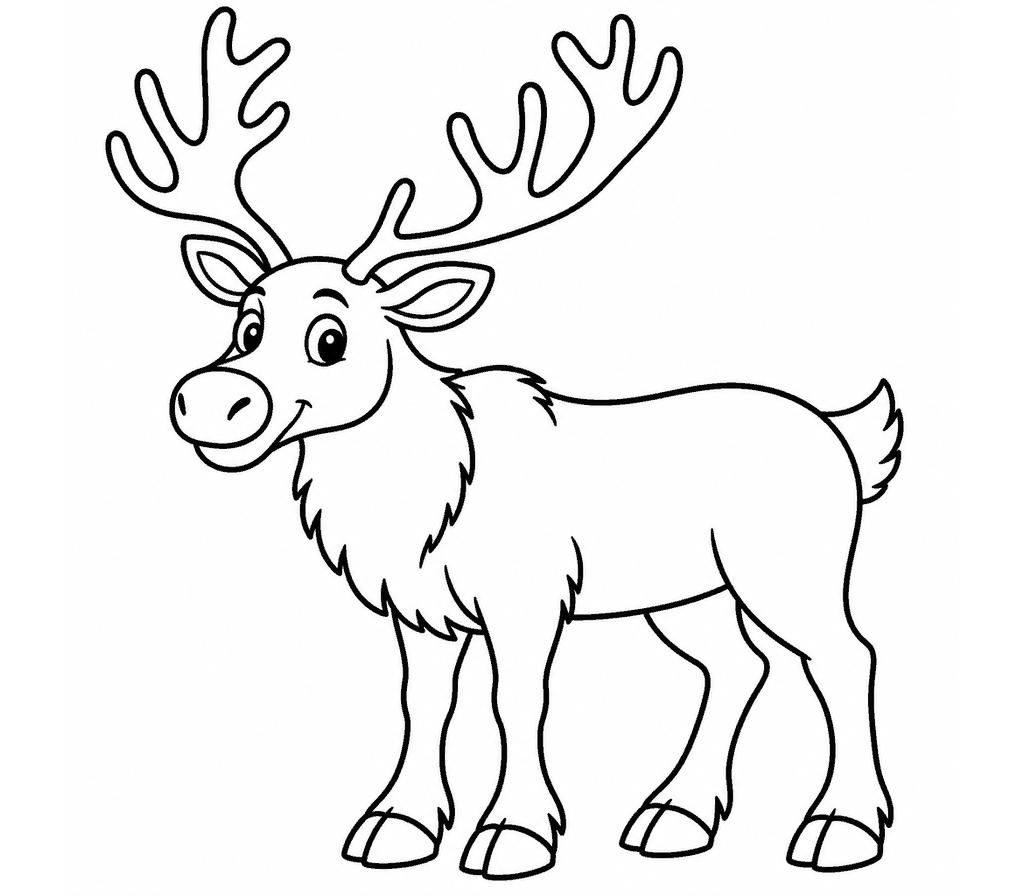 Caribou coloring page