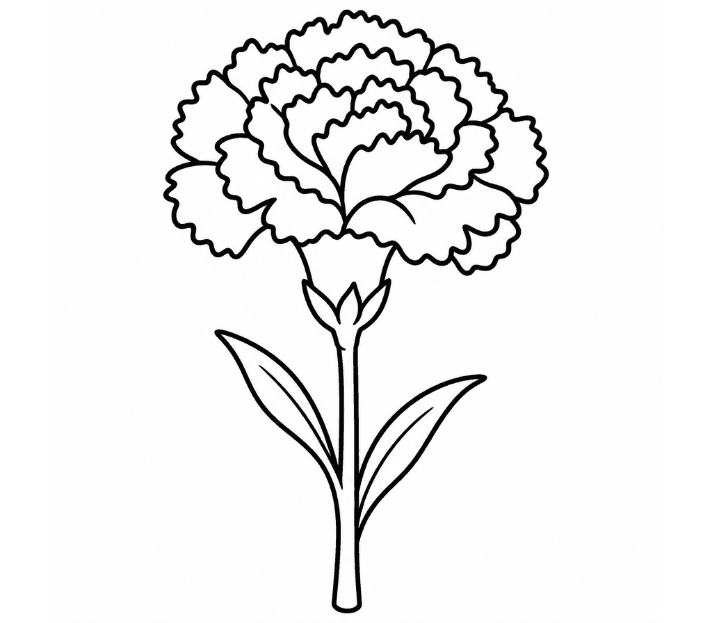 Carnation coloring page