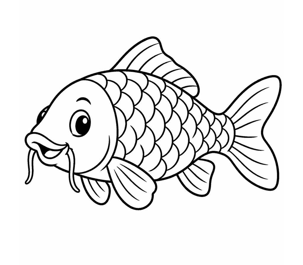 Carp coloring page