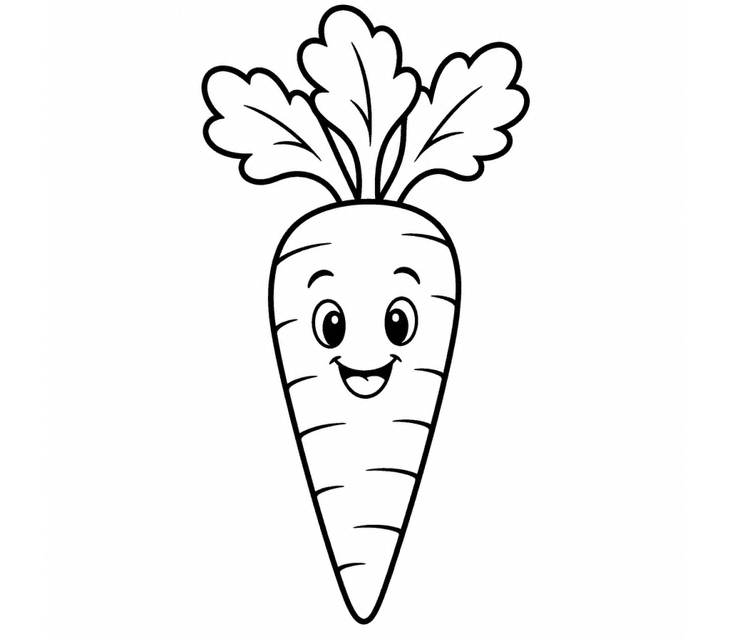 Carrot coloring page