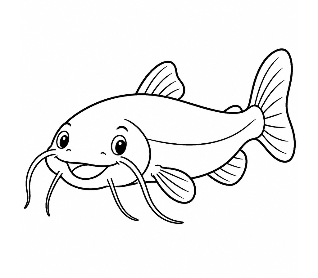 Catfish coloring page