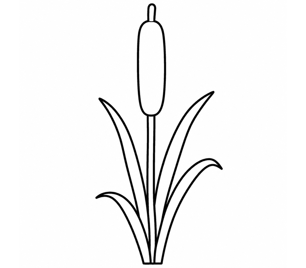 Cattail coloring page