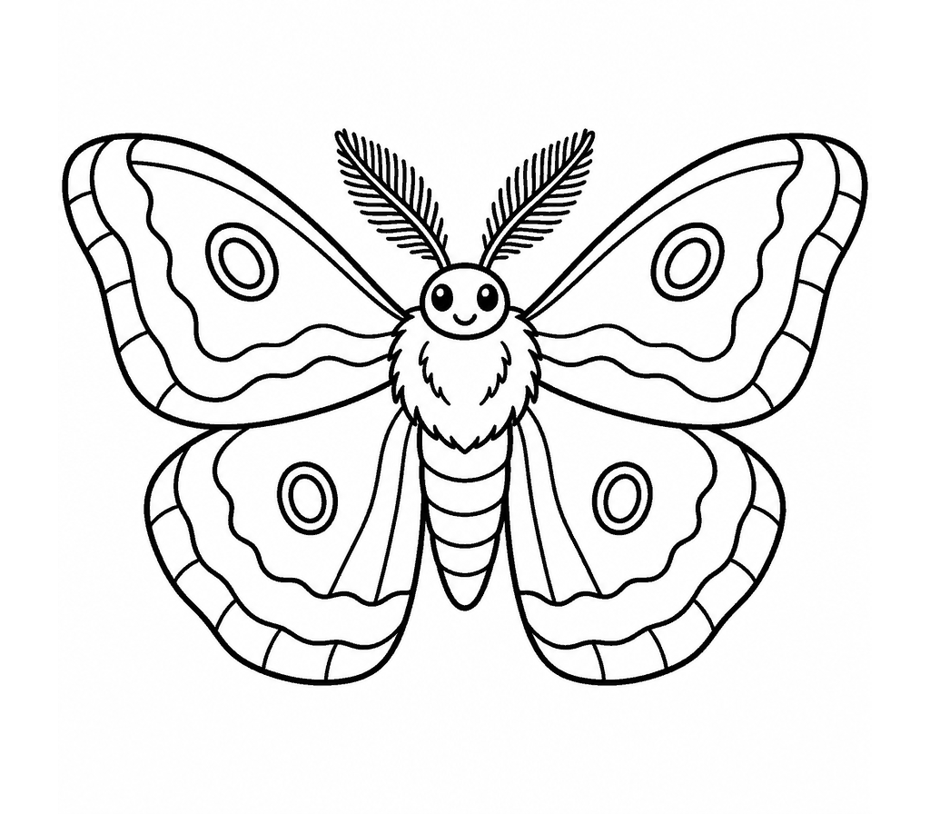 Cecropia Moth coloring page