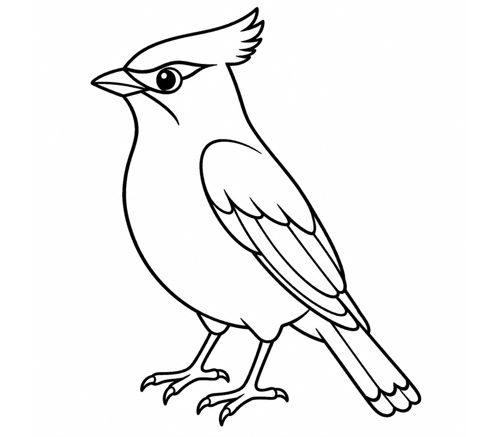 Cedar Waxwing coloring page