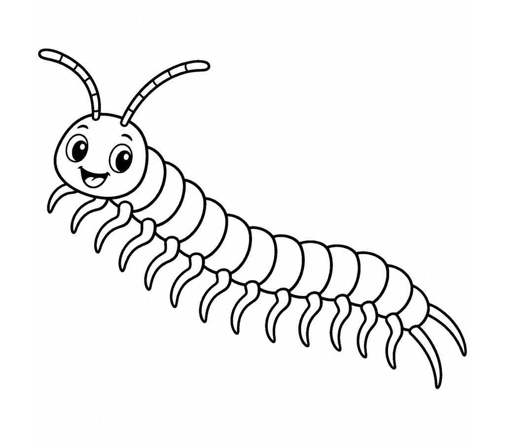 Centipede coloring page