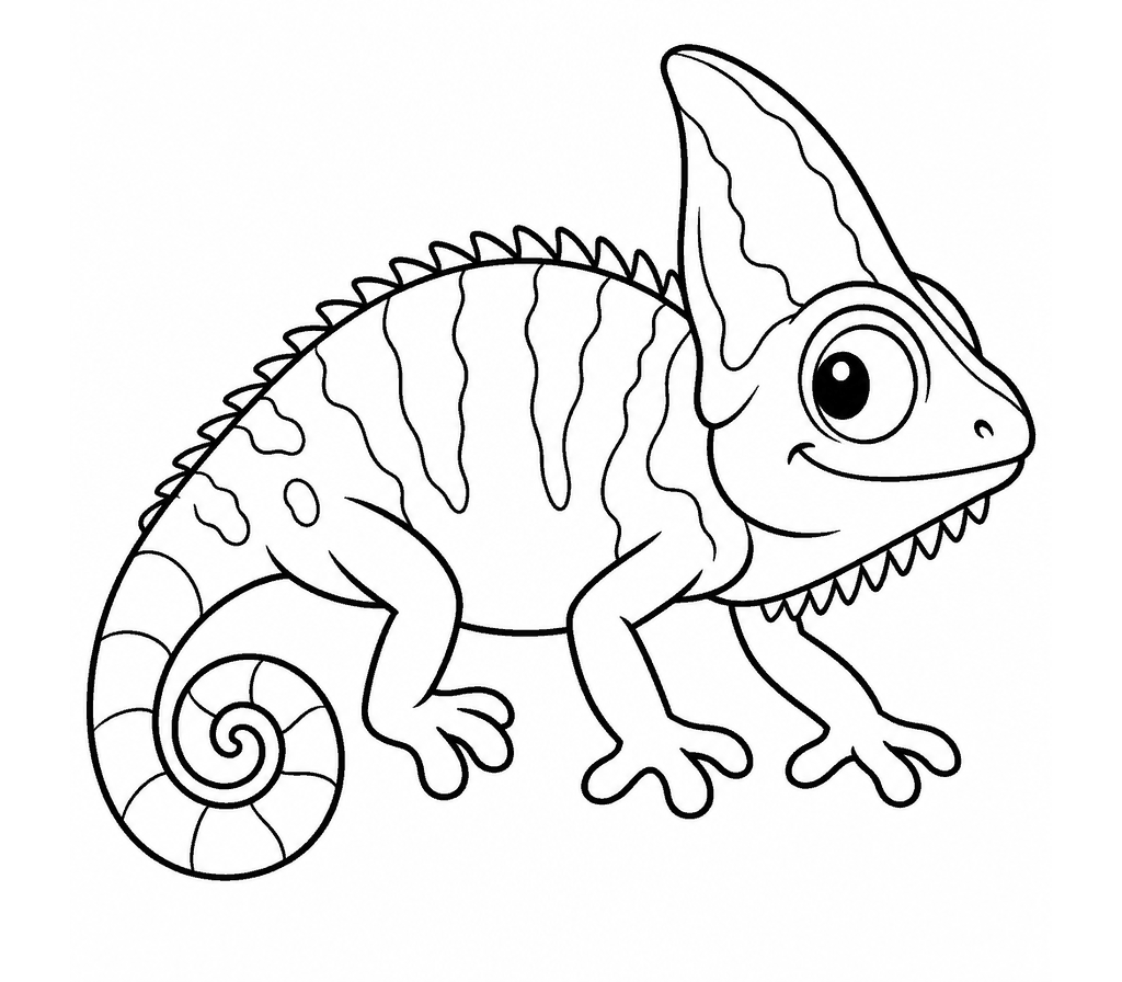 Chameleon (Veiled) coloring page