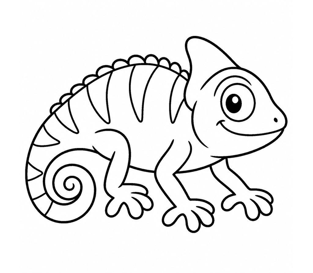 Chameleon coloring page