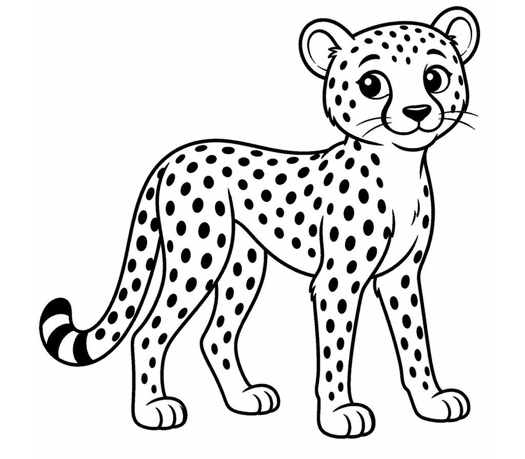 Cheetah coloring page