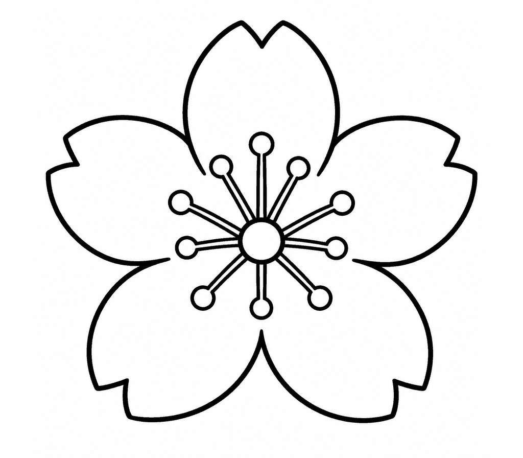 Cherry Blossom coloring page