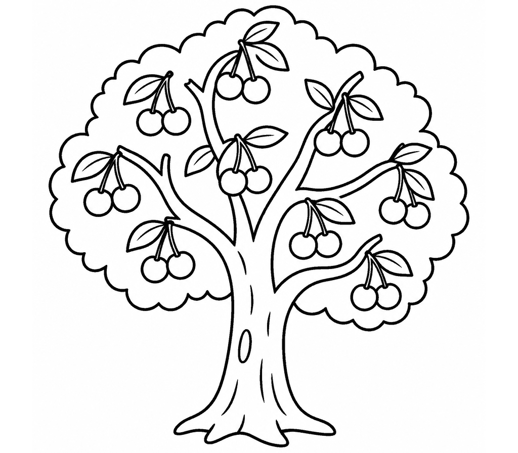 Cherry Tree coloring page