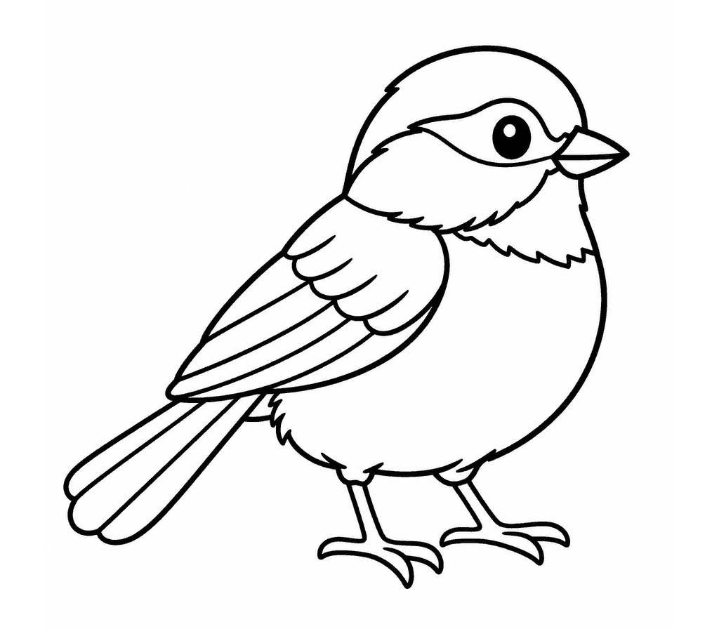 Chickadee coloring page