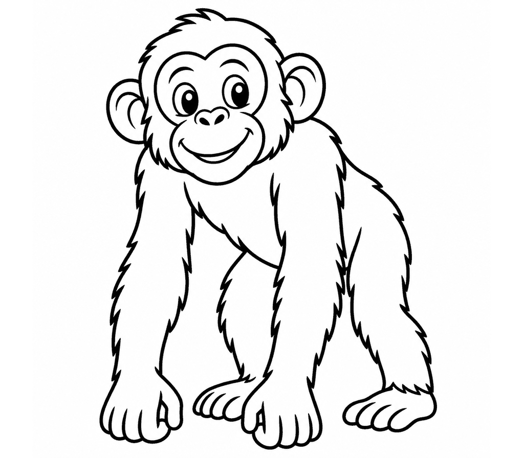 Chimpanzee coloring page