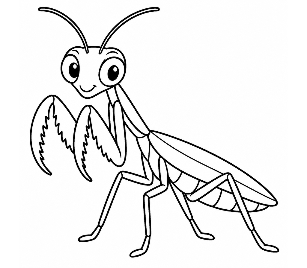 Chinese Mantis coloring page