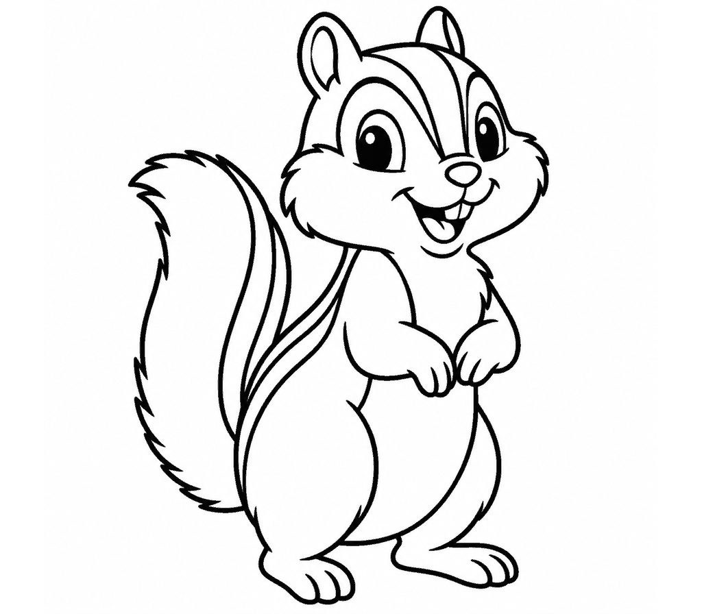 Chipmunk coloring page