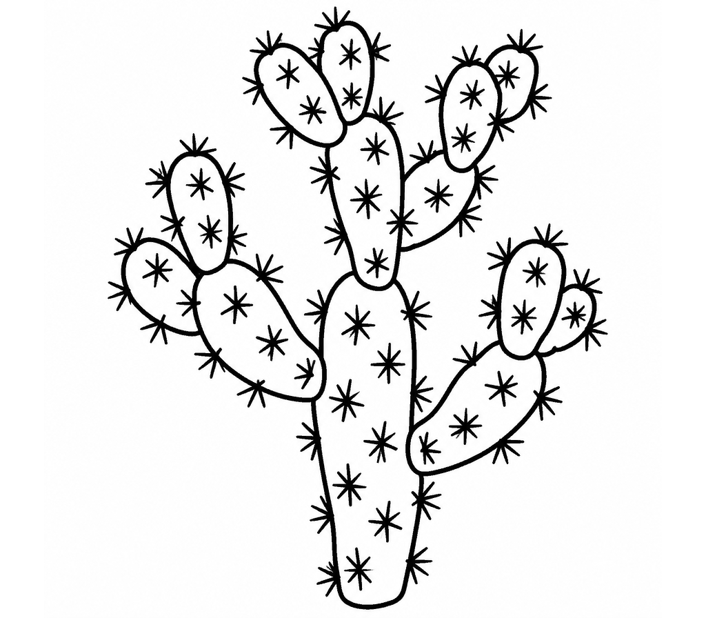 Cholla Cactus coloring page