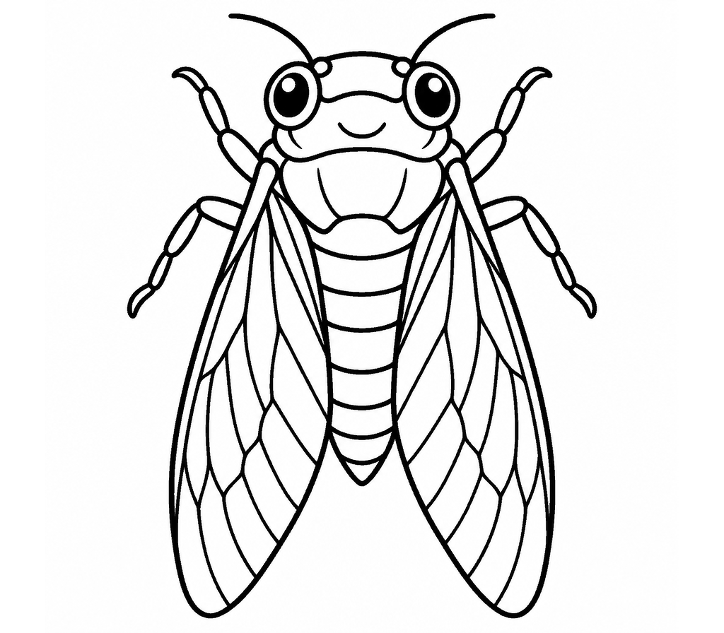 Cicada (Periodical) coloring page