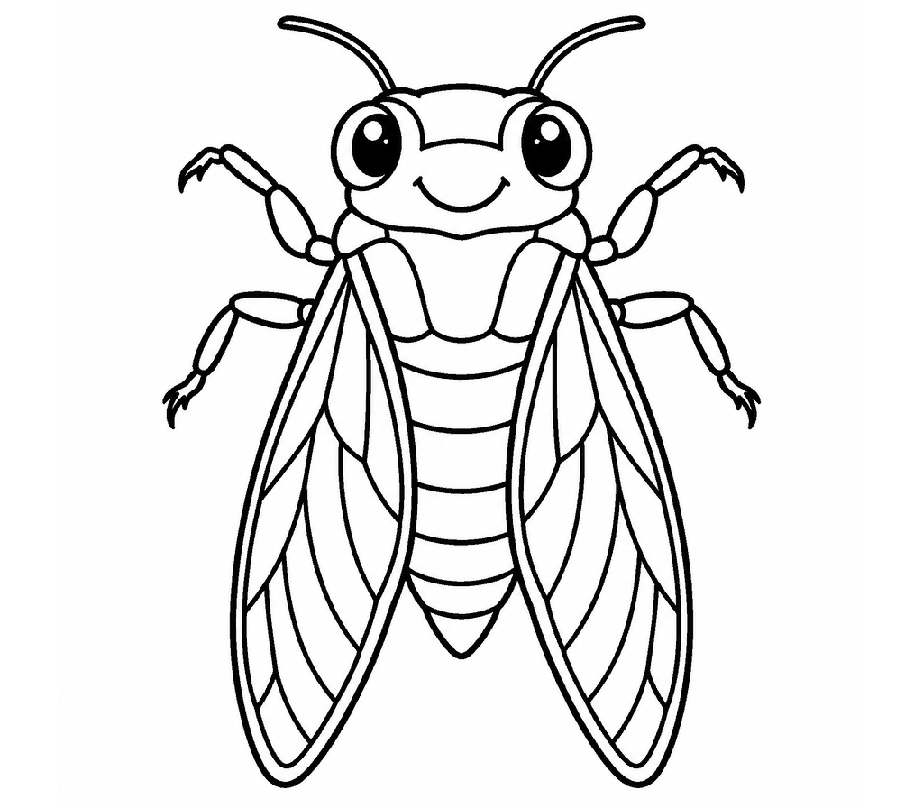 Cicada coloring page