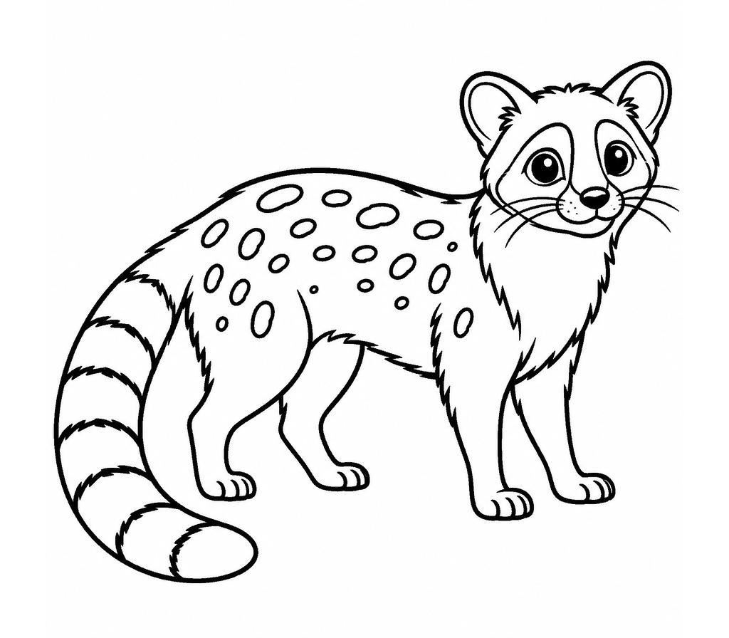 Civet Cat coloring page