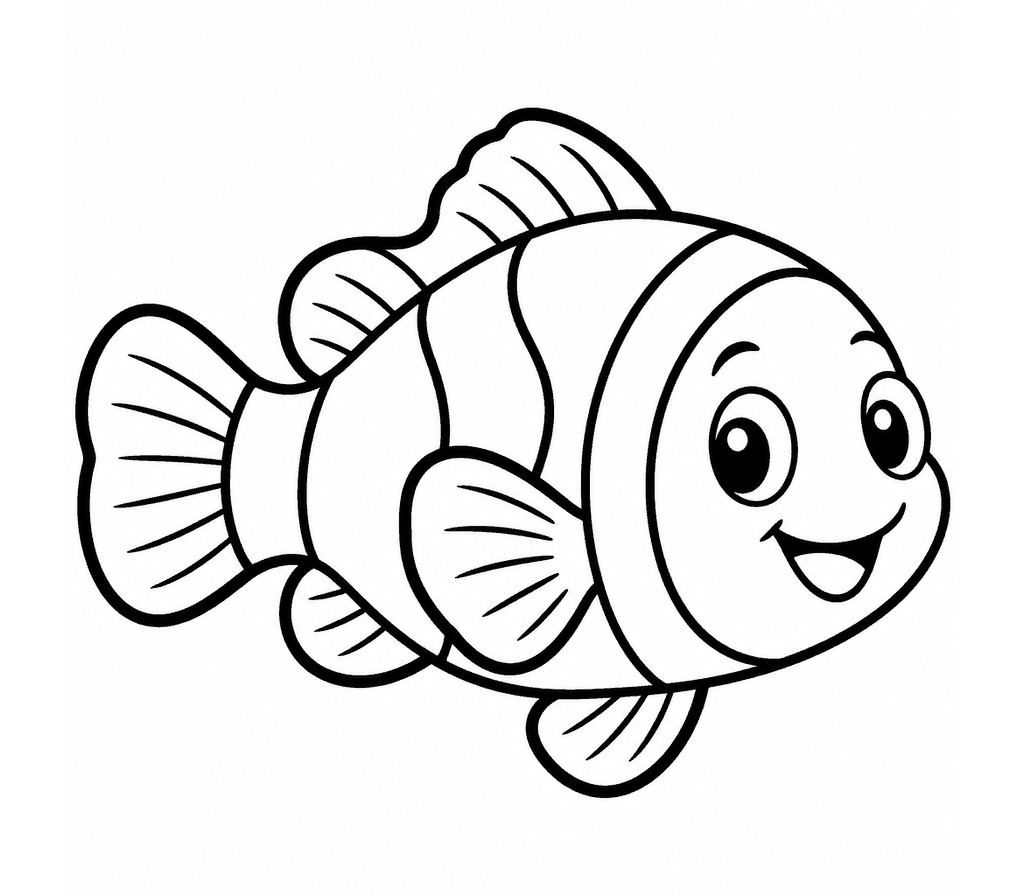 Clownfish coloring page
