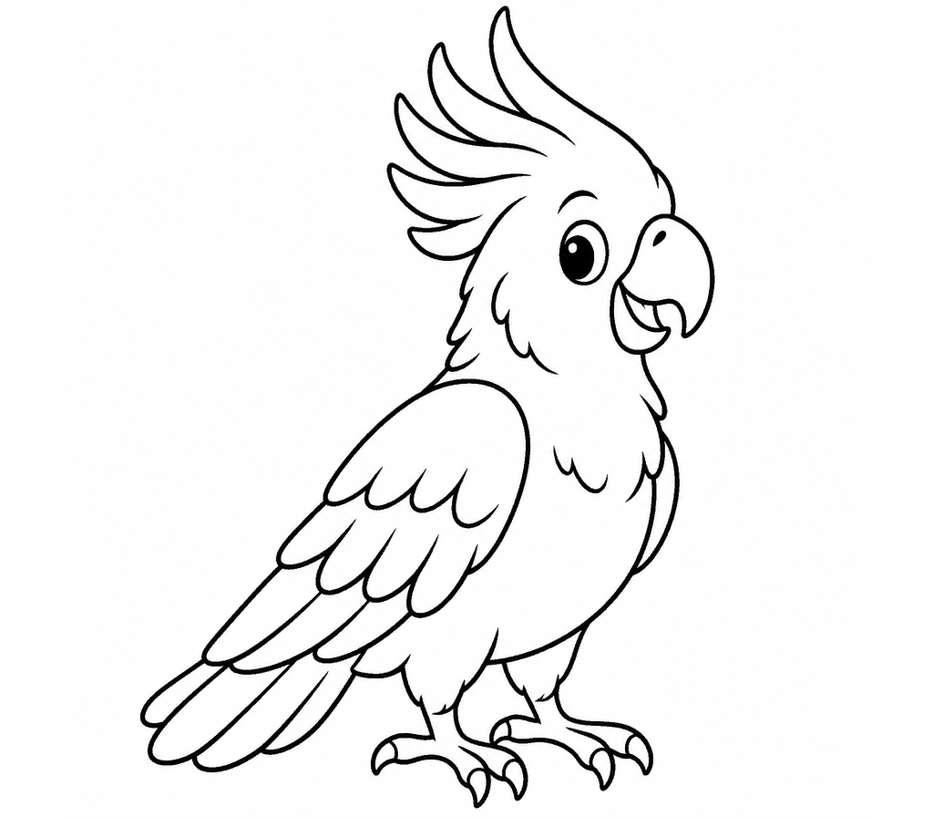 Cockatoo coloring page