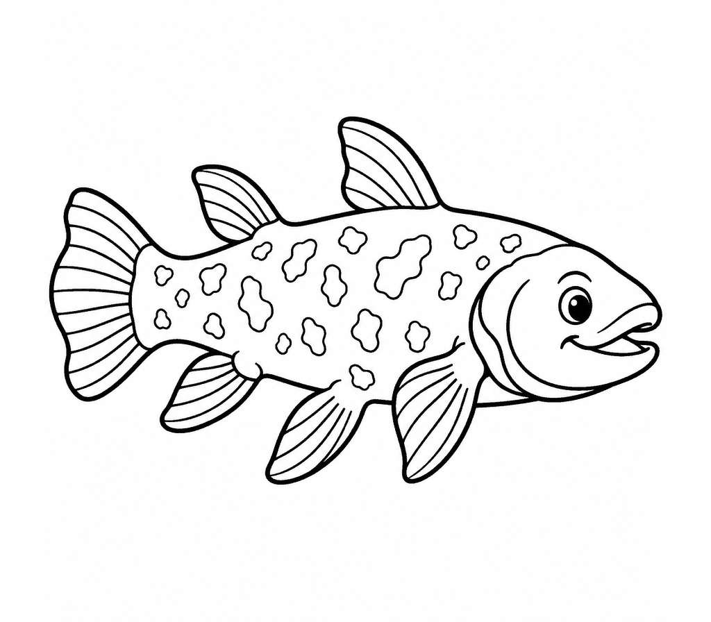 Coelacanth coloring page