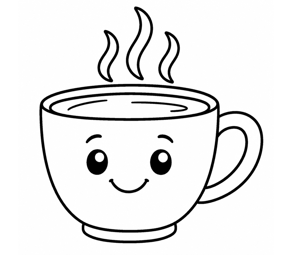 Coffee coloring page
