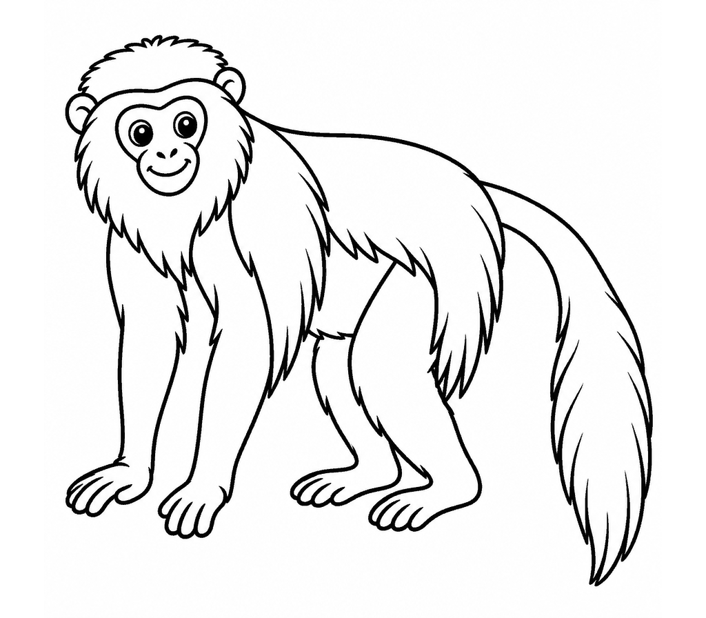 Colobus Monkey coloring page