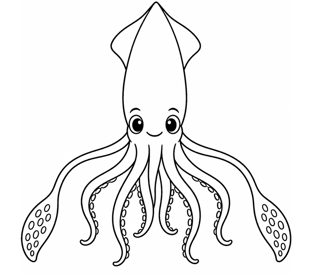 Colossal Squid coloring page