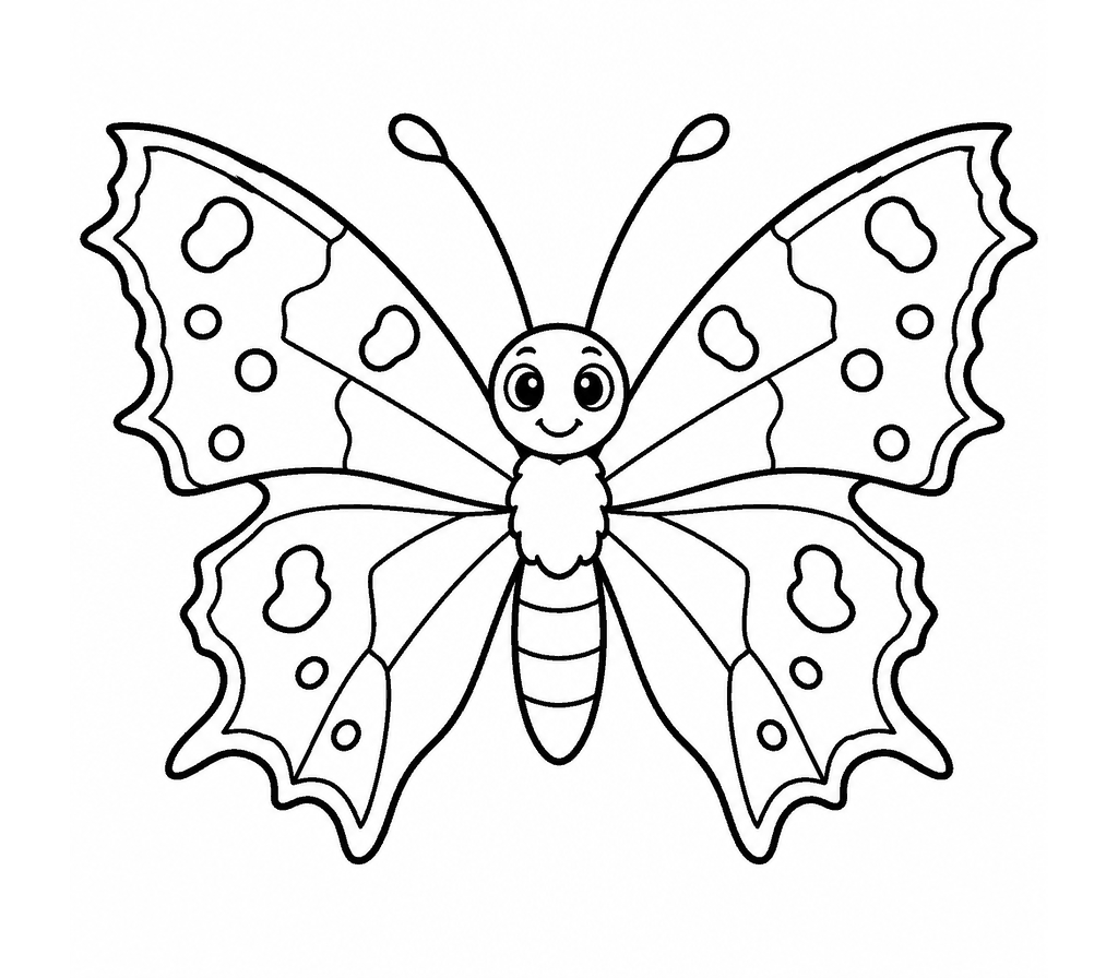 Comma Butterfly coloring page