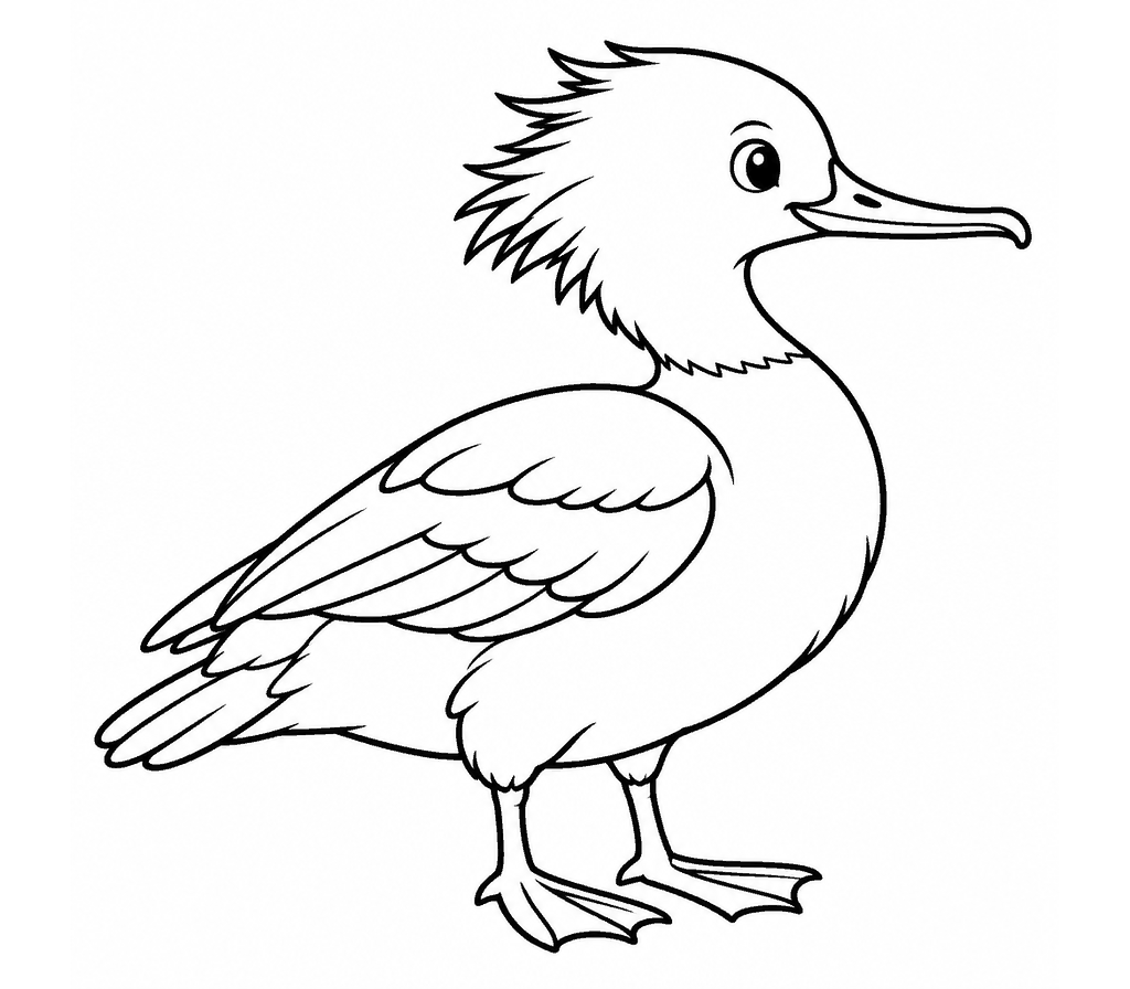Common Merganser coloring page