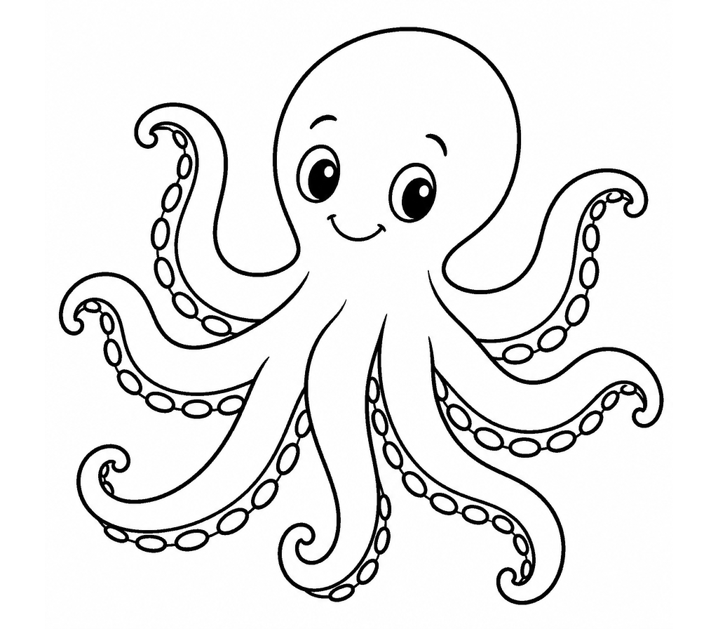 Common Octopus coloring page