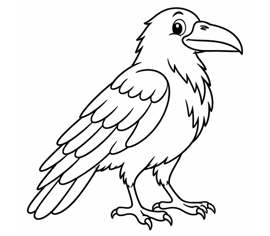Common Raven coloring page