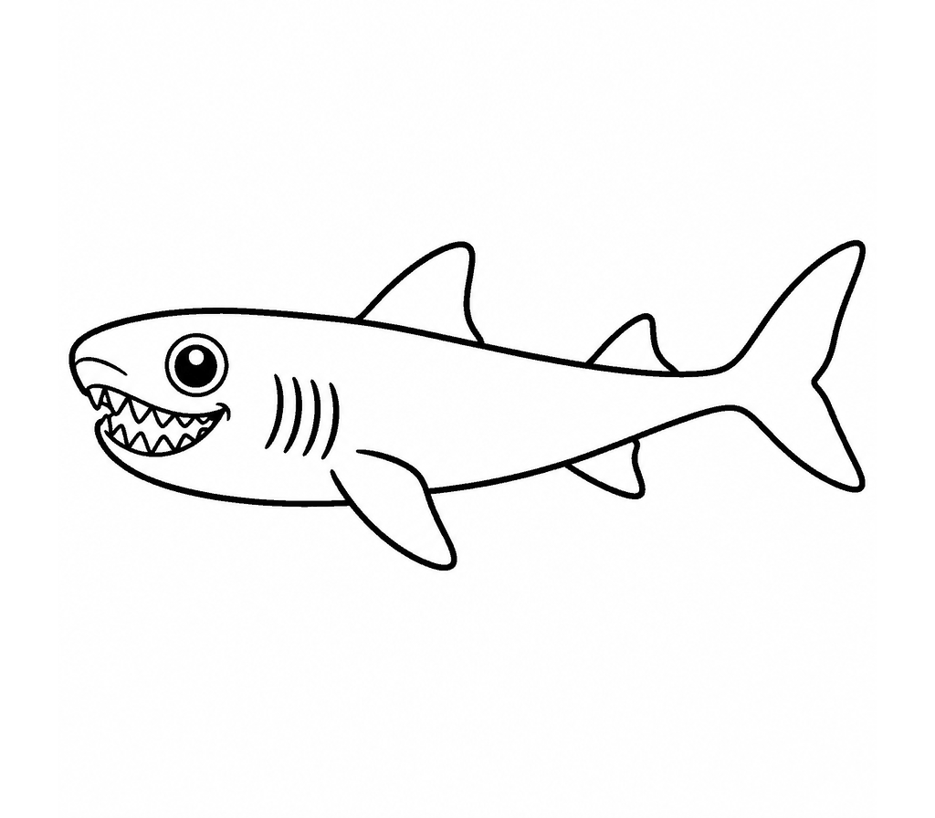 Cookie-cutter Shark coloring page