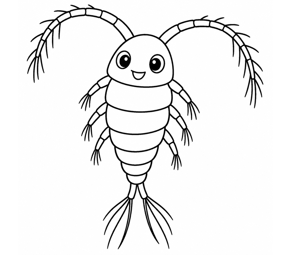 Copepod coloring page