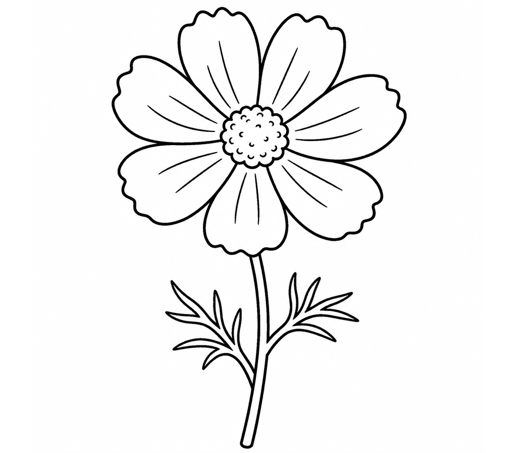 Cosmos coloring page