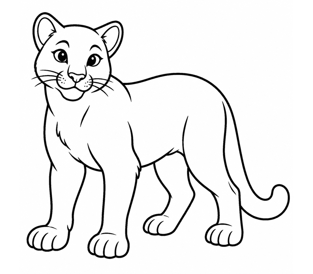 Cougar coloring page