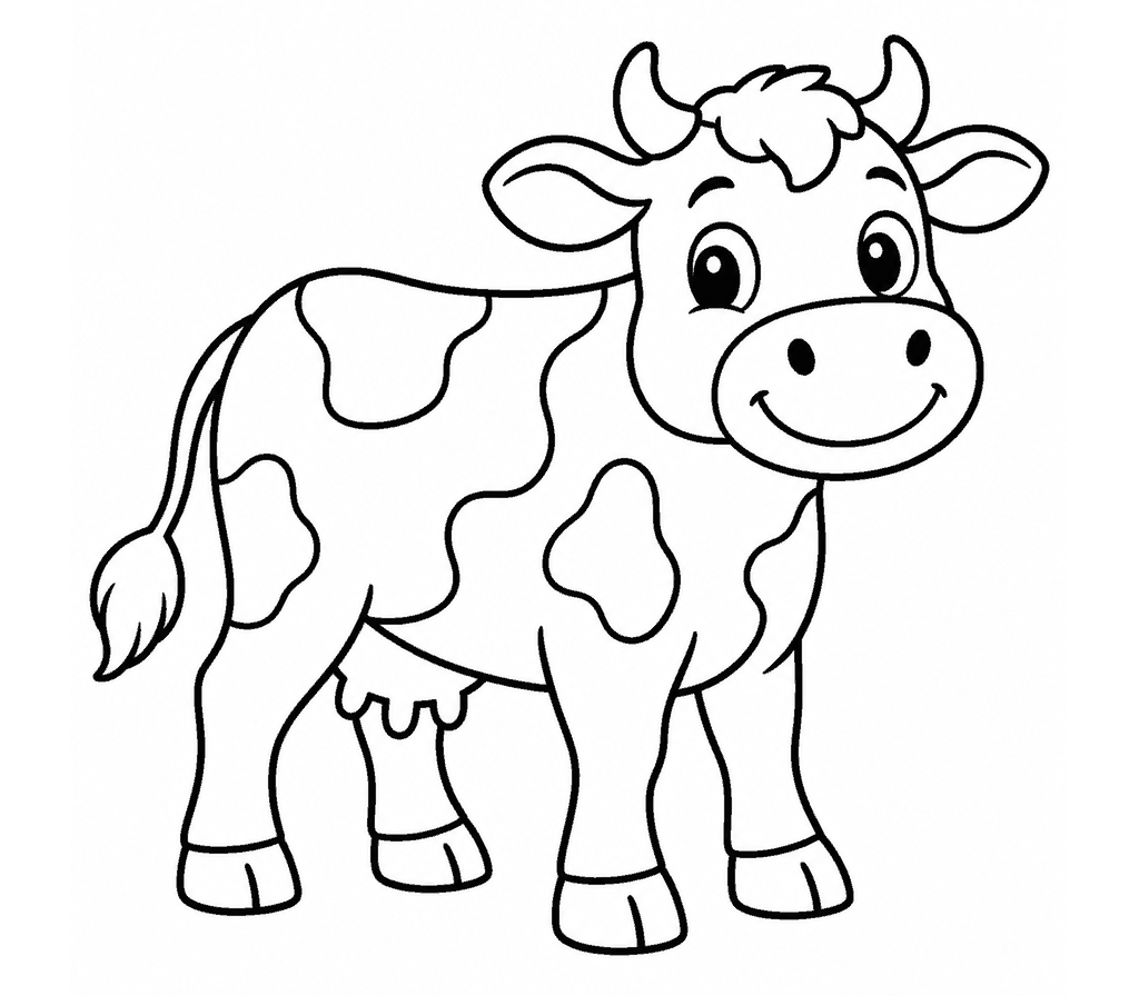 Cow coloring page